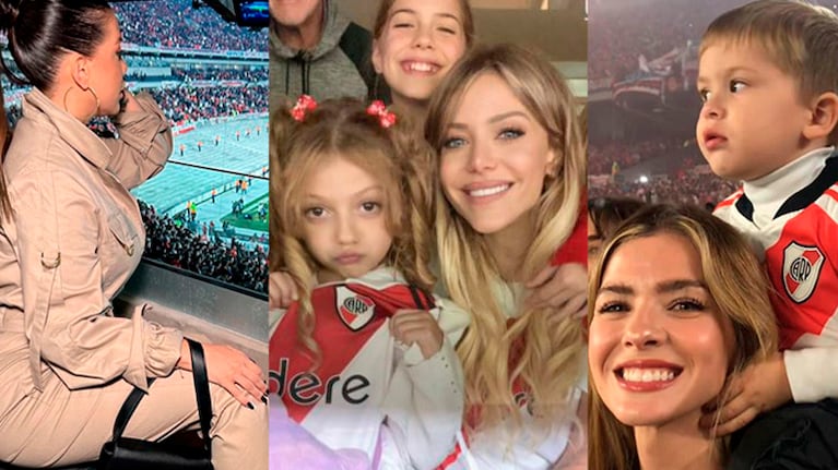 Evangelina Anderson, Wanda Nara y China Suárez coincidieron en el Monumental para festejar la victoria de River