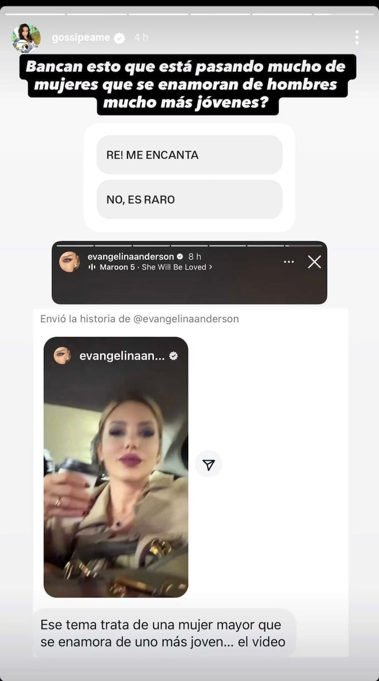 Evangelina Anderson y los rumores con Ian Lucas: la canción que alimentó el misterio en redes. CRÉDITO: Instagram
