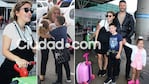Evangelina Anderson y Martín Demichelis llegaron a la Argentina (Foto: Movilpress)