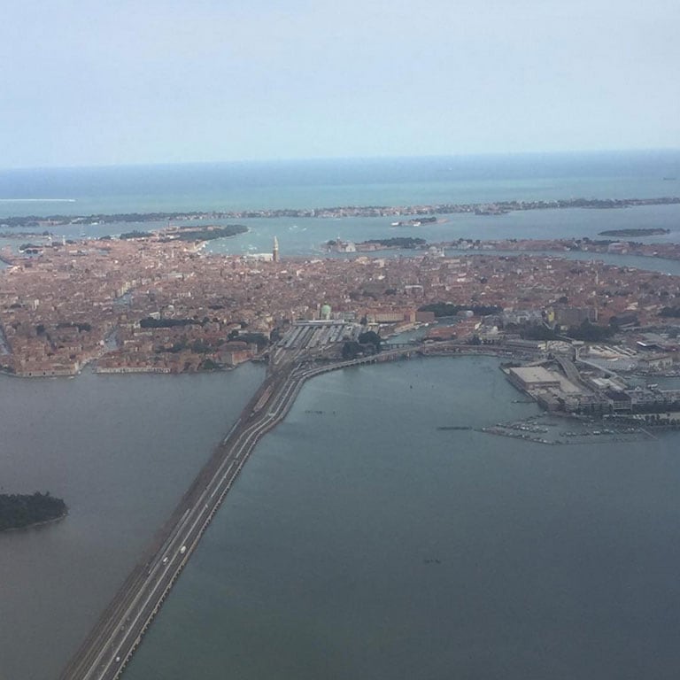 Evangelina Anderson y su llegada a Venecia. (Foto: Instagram)