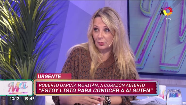 Evelyn von Brocke desafió a Roberto García Moritán en vivo. (Foto: Mujeres Argentinas)