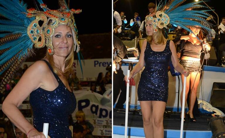 Evelyn Von Brocke en el Carnaval de Gualeguaychú. 