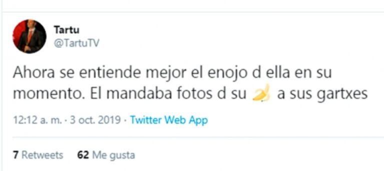 Explosiva teoría de Tartu sobre las fotos hot de Luciano Castro: "Ahora se entiende mejor el enojo de ella"