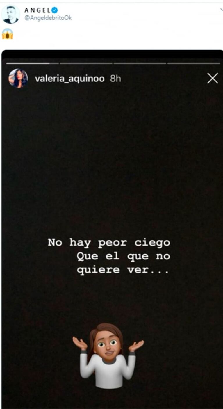 Explosivo mensaje de Valeria Aquino, la ex del Polaco, en medio de la polémica por las fotos con chicas