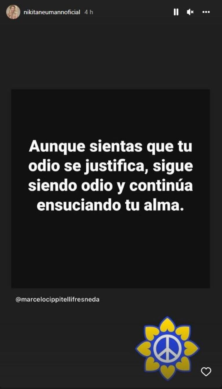 Explosivo posteo de Nicole Neumann tras el descargo de Mica Viciconte en su contra: "Aunque sientas que tu odio se justifica, sigue siendo odio"