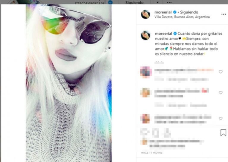 Explosivo posteo romántico de Morena Rial tras su separación de Ambrosioni y rumores de nuevo romance