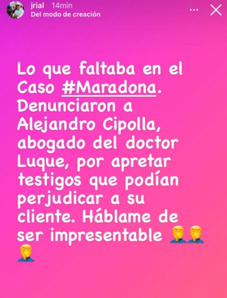 Explosivo tweet de Rial contra Alejandro Cipolla, el abogado e íntimo amigo de Morena: "Hablame de impresentable"