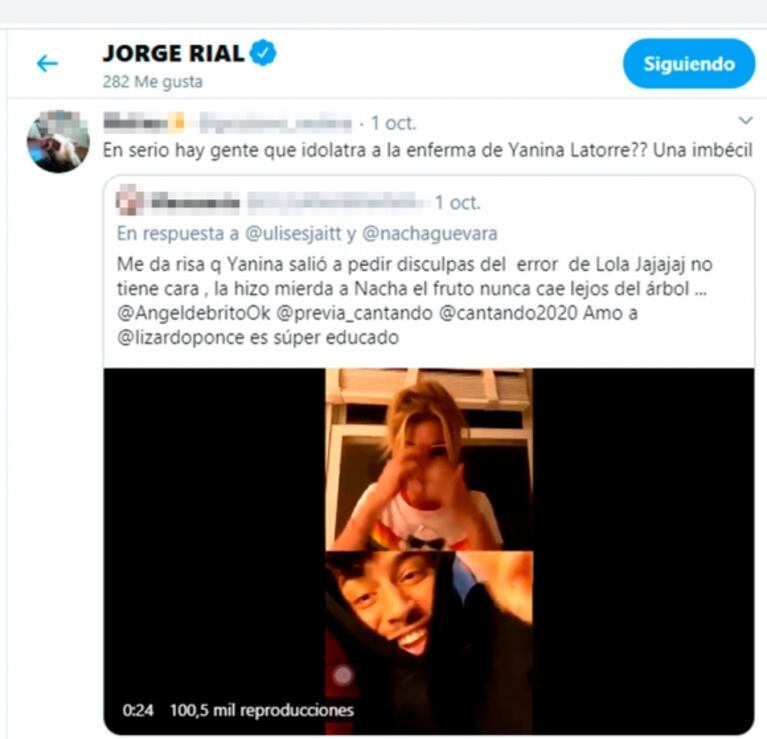 Explosivos "me gusta" de Jorge Rial contra Yanina Latorre por el escándalo de Nacha: "¿Hay gente que idolatra a la enferma? Una imbécil"