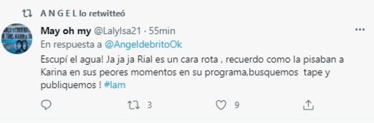 Explosivos retweets de Ángel de Brito contra Jorge Rial y su pasado profesional, tras tildar a LAM como "picadora de carne"