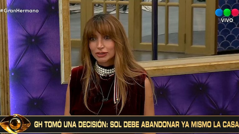 Expulsada de Gran Hermano, Solange Abraham lanzó una bomba explosiva antes de irse (captura de Telefe)