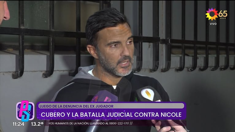 Fabián Cubero contra Nicole Neumann (Foto: captura de eltrece).