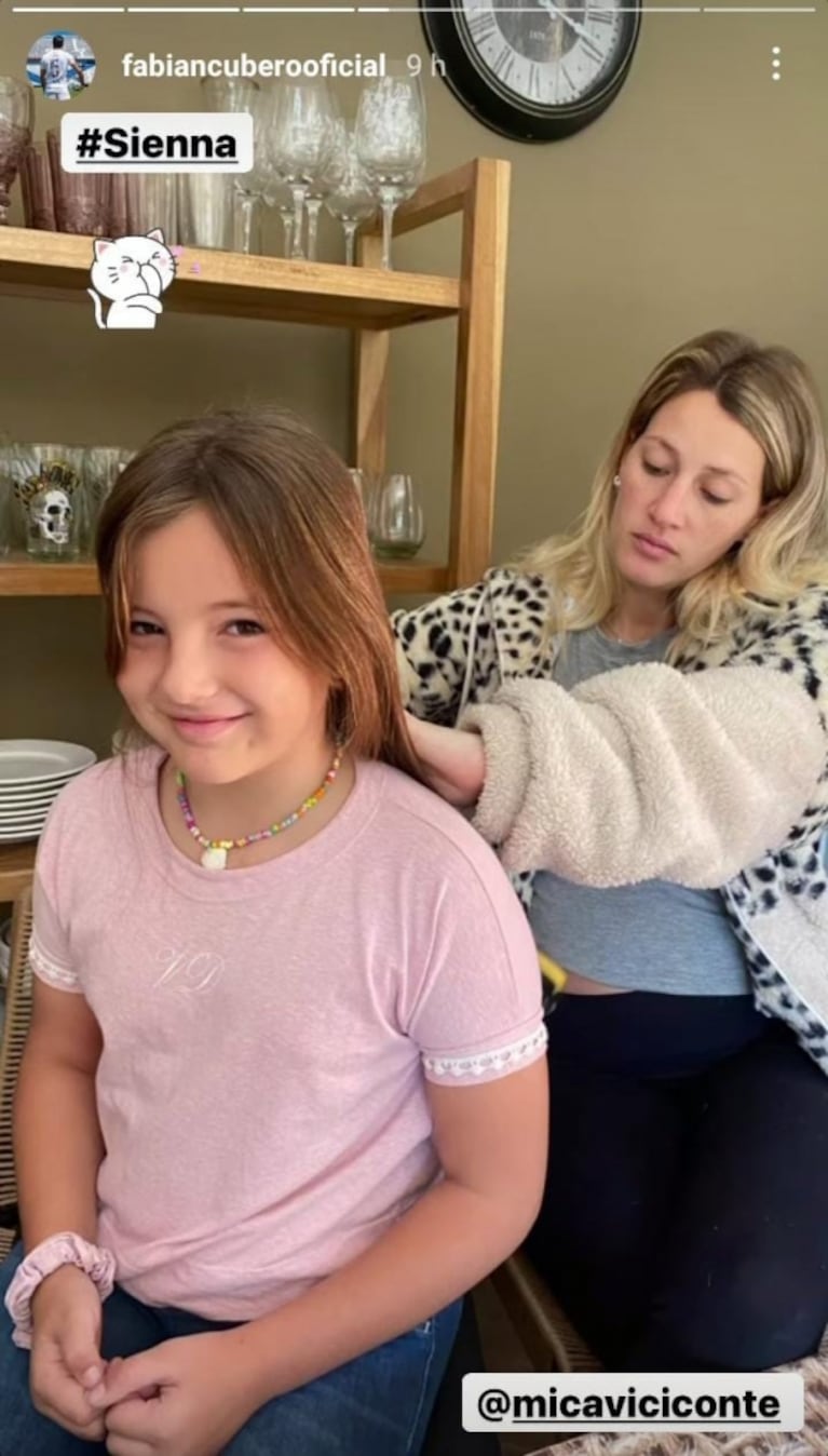 Fabián Cubero mostró la cotidianidad de Mica Viciconte con sus hijas tras la polémica con Nicole Neumann por MasterChef: "La banda desayunando"