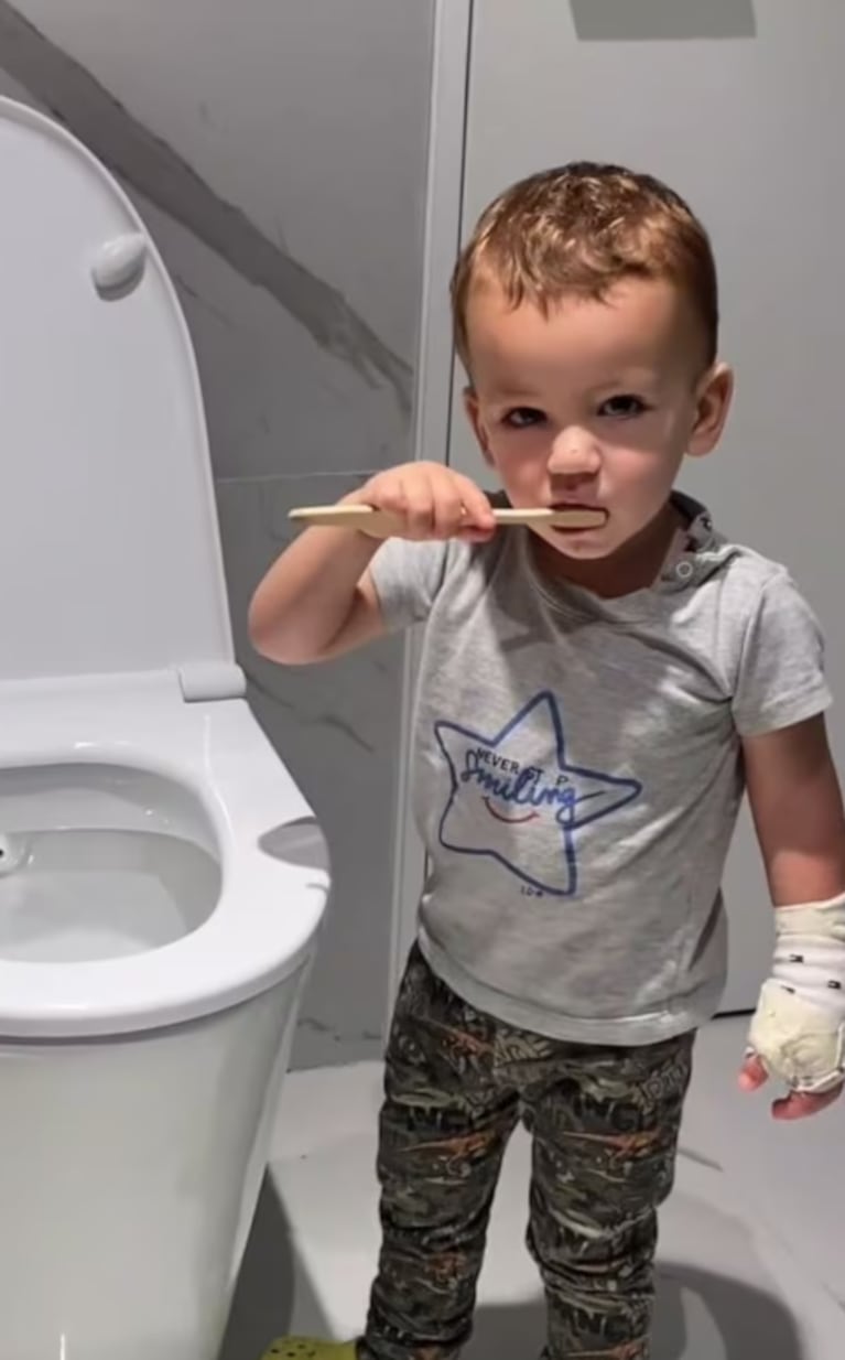 Fabián Cubero mostró la llamativa costumbre de su hijo Luca que causó revuelo en las redes
