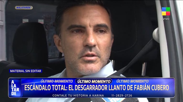 Fabián Cubero rompió en llanto tras el conflicto con Nicole Neumann (Foto: captura de América).