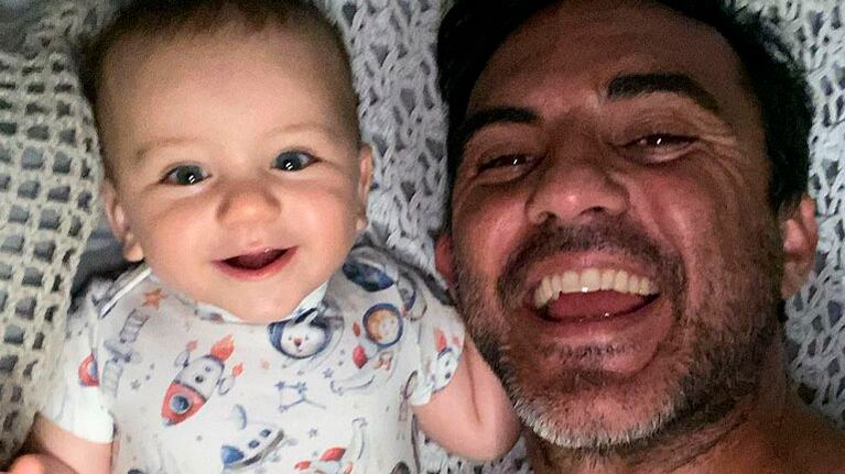 Fabián Cubero se mostró con su hijo Luca haciendo caritas y enterneció a todos