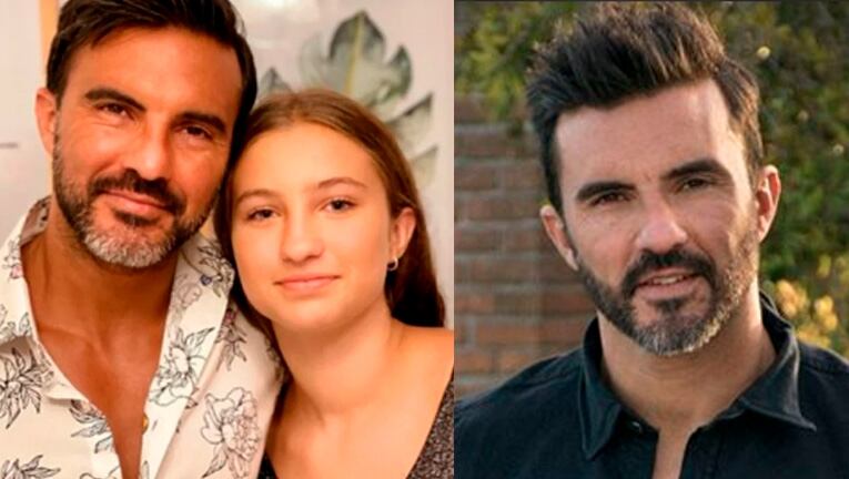 Fabián Cubero se reencontró con su hija Indiana en Mar del Plata.