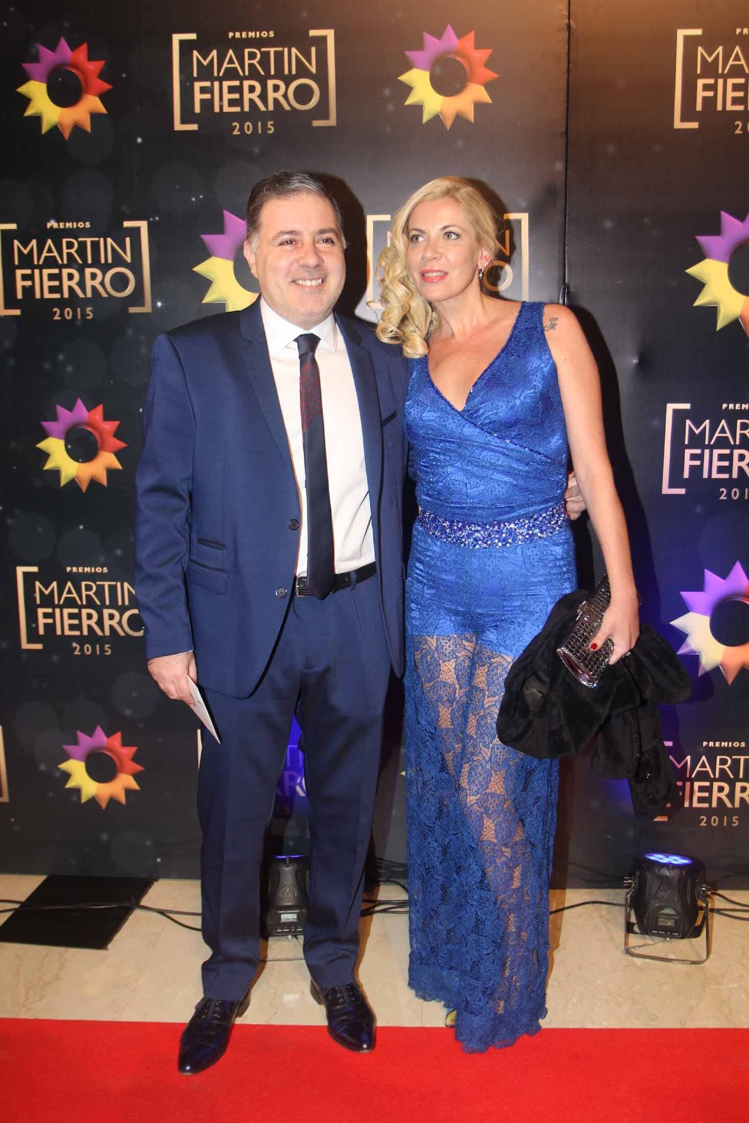 Fabián Doman y Carolina Nuin en los Martín Fierro 2015 (Foto: Movilpress- Ciudad.com). 