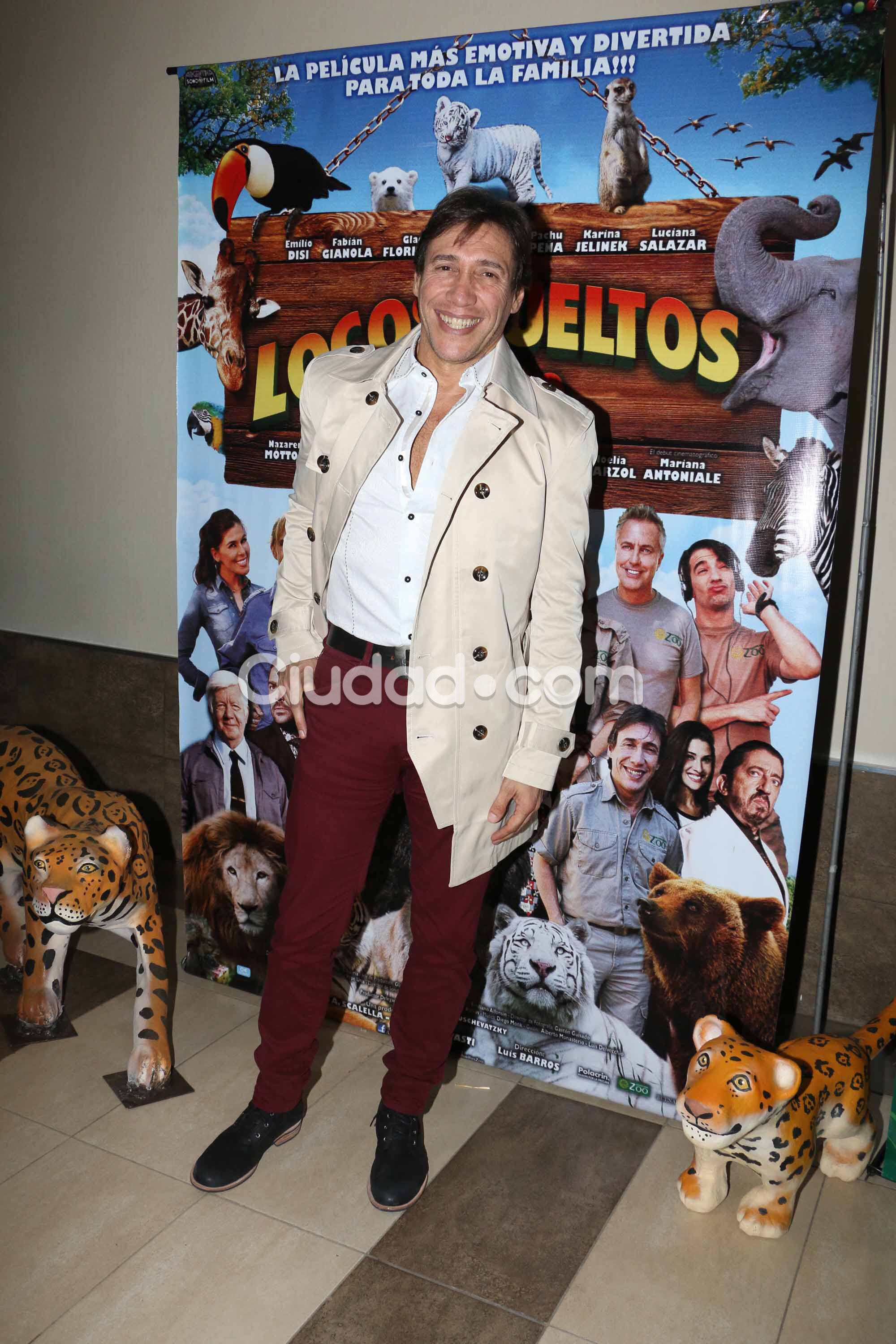 Fabián Gianola, en la avant premiere de Locos sueltos en el zoo (Foto: Movilpress)