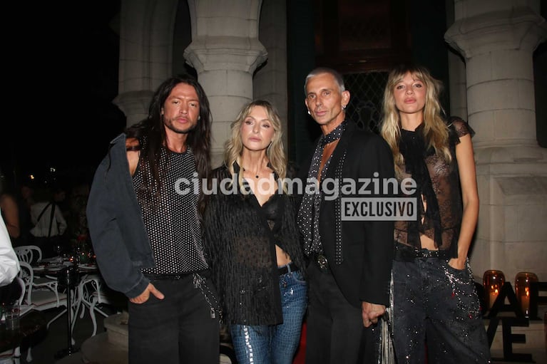 Fabián Paz y Gustavo Pucheta con Cynthia Kern (Foto: Movilpress)