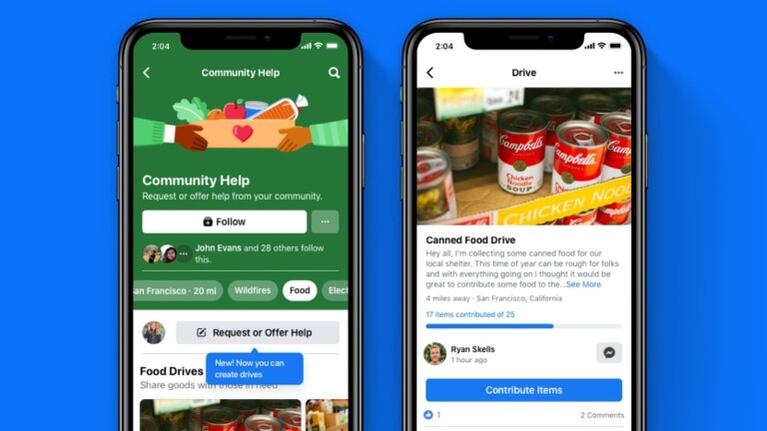 Facebook amplía sus herramientas de ayuda a la recogida de bienes para personas vulnerables. Foto: EP.
