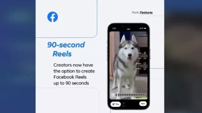 Facebook aumenta la duración máxima de los reels hasta 90 segundos