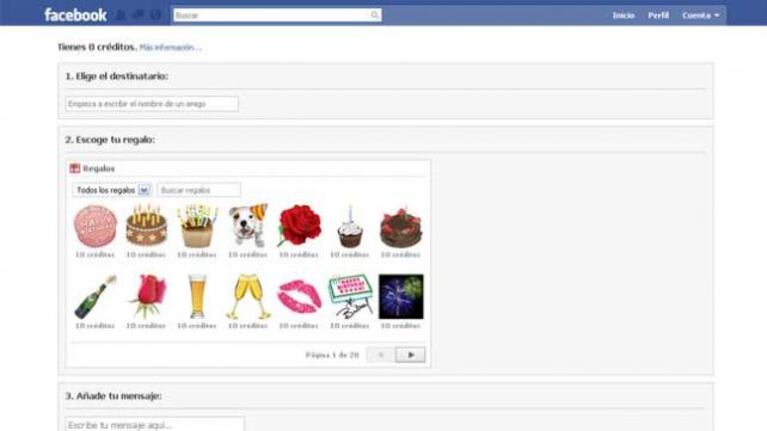 Facebook cierra su tienda de obsequios