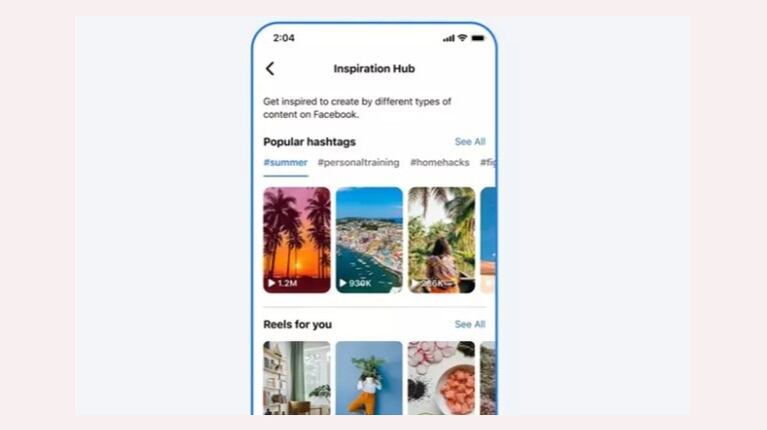 Facebook introduce un espacio para inspirar a creadores de contenido con los Reels más populares