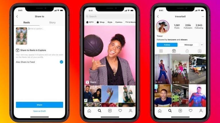 Facebook lanza Reels en Instagram, su apuesta para competir con TikTok. Foto: EFE.