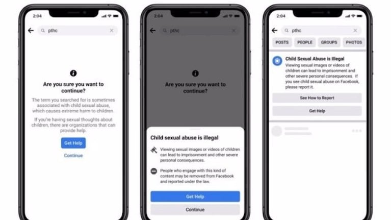 Facebook prueba nuevas herramientas para combatir la explotación infantil en búsquedas y al compartir contenidos. Foto:EP. 