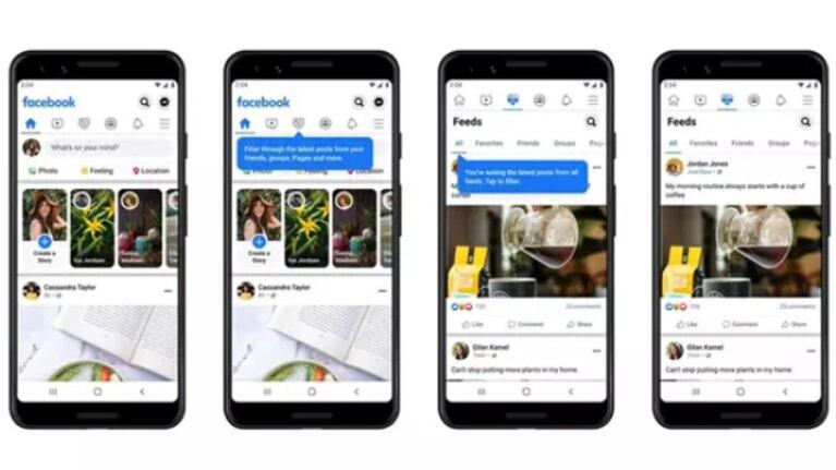 Facebook separa las publicaciones de amigos y las recomendaciones en dos pestañas