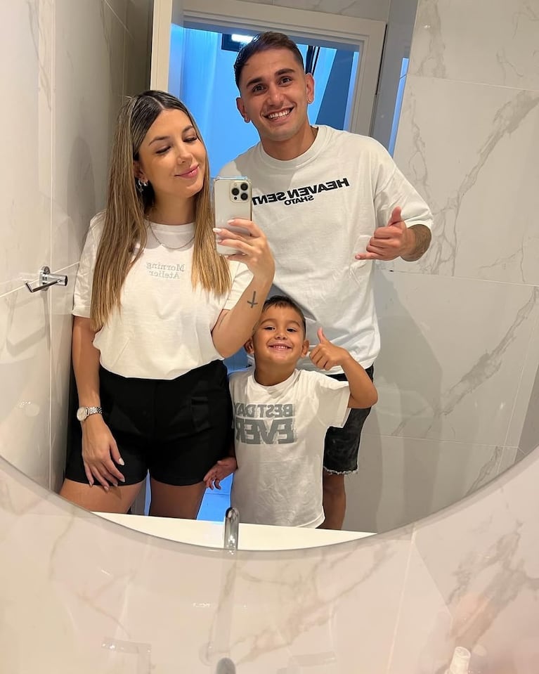 Facundo Ambrosioni, Francesco Ambrosioni Rial y Camila Triviño.  (Foto: @facuambrosioniok)
