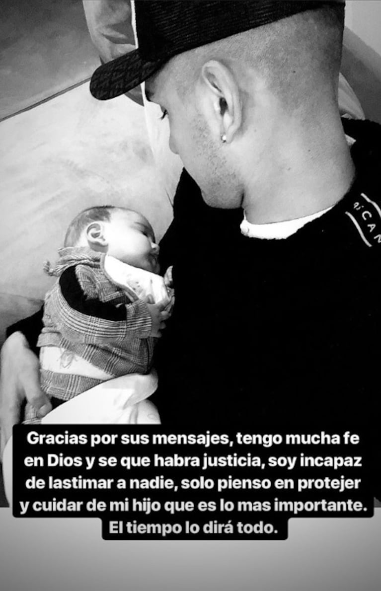 Facundo Ambrosioni se mostró con su hijo tras la denuncia de Morena Rial: "Sé qué habrá Justicia, soy incapaz de lastimar a nadie"