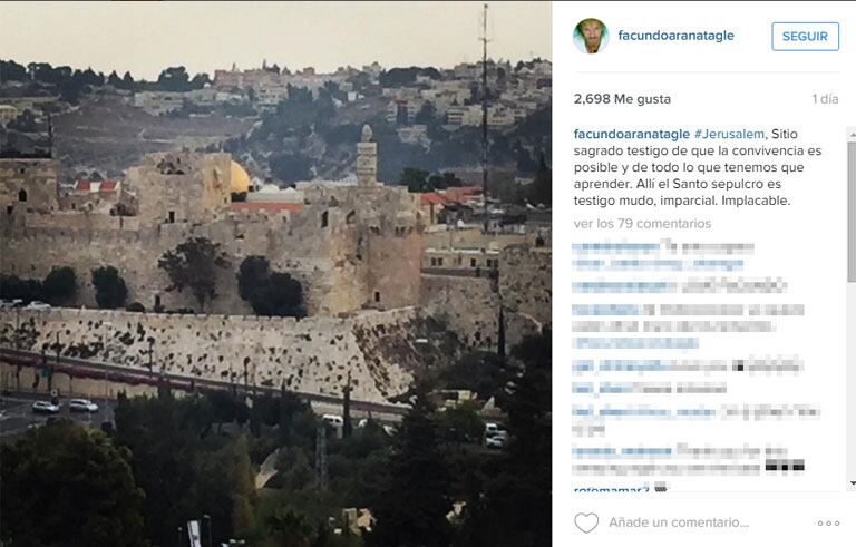 Facundo Arana, María Susini y un viaje inolvidable a Israel (Fotos: Instagram). 