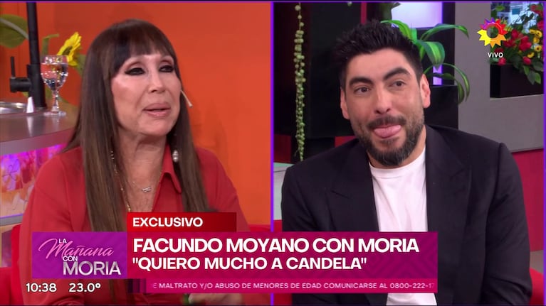 Facundo Moyano con Moria Casán.
