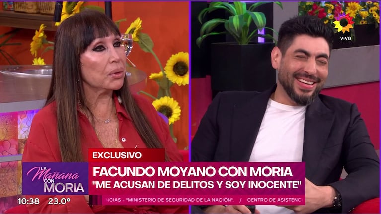 Facundo Moyano con Moria Casán.