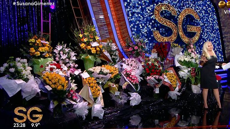 Facundo Moyano le envió un increíble ramo de flores a Susana Giménez por su primer programa