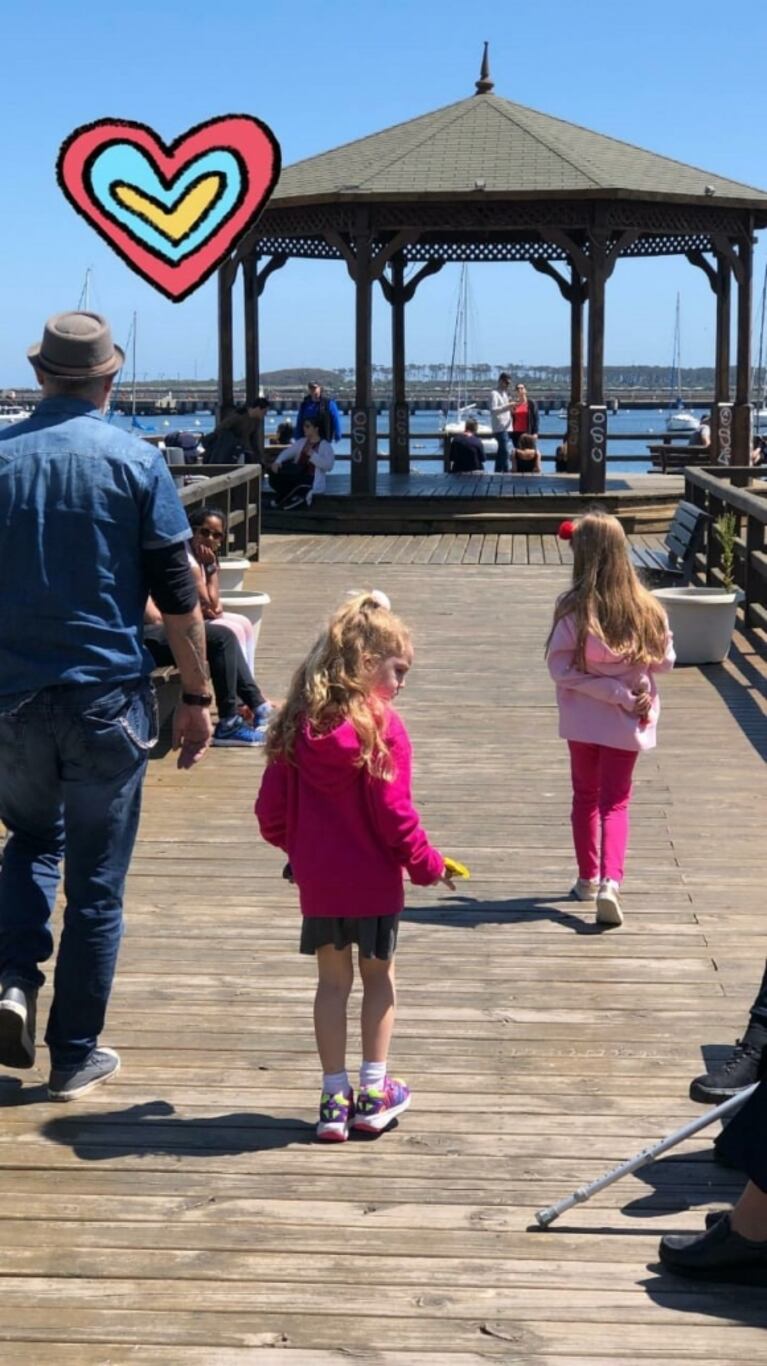 ¡Familia ensamblada! La escapada de Jorge Rial con Romina Pereiro y las hijas de su pareja a Uruguay