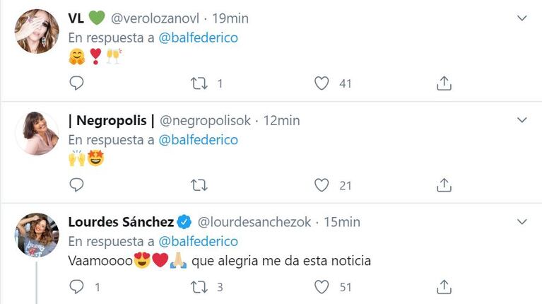 Fede Bal anunció su su recuperación del cáncer: los mensajes de los famosos. Foto: Instagram/ Twitter