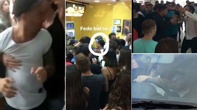 Fede Bal fue increpado por un grupo de jóvenes que lo acusaron de colarse en un Mc Donald's, y se pelearon con sus amigos.