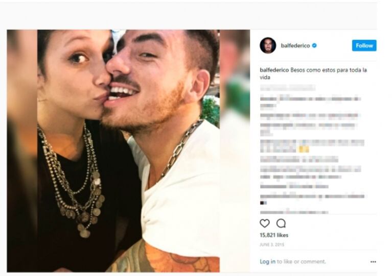 Fede Bal le dedicó una frase romántica a Laurita Fernández en Instagram... ¡que ya le había dicho a Barbie Vélez! 