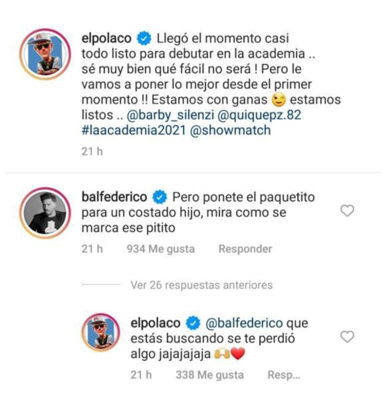 Fede Bal, picante con el Polaco por su look "ajustadísimo" en ShowMatch: "Ponete el paquetito a un costado, hijo"