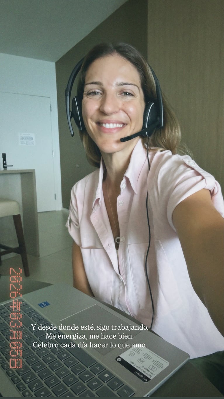 Fede Hoppe y Maca Rinaldi se fueron de vacaciones a Miami con Amanda y ella no para de trabajar. Crédito: Instagram