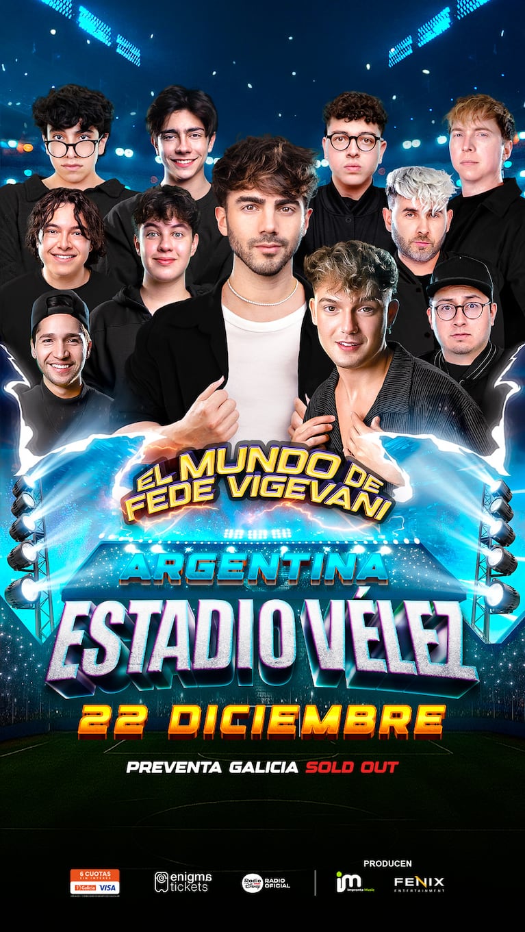 Fede Vigevani despide su show en Vélez: cómo comprar las entradas