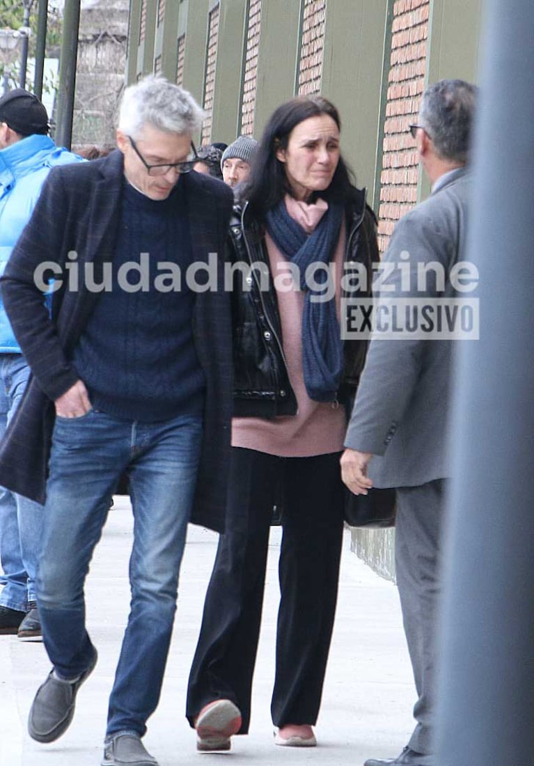 Federica Pais en la despedida a Ernestina Pais en el Cementerio de la Chacarita (Foto: Molvilpress)