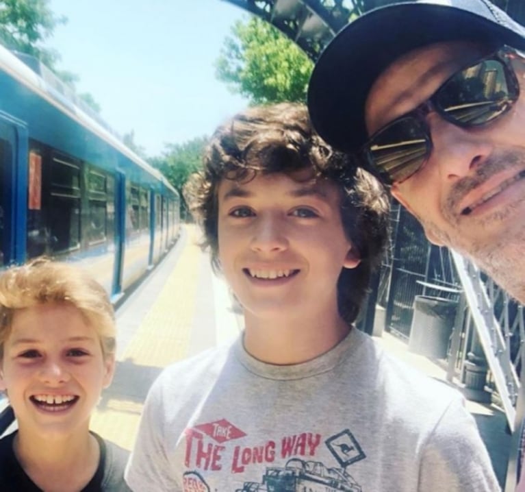 Federico Amador compartió fotos del paseo con sus hijos por las calles de Buenos Aires: “Turistas por un día”