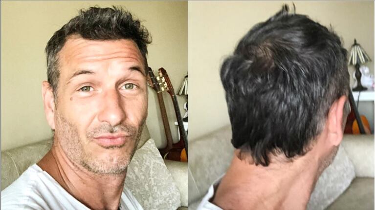 Federico Amador se cortó el pelo él mismo y lució orgulloso los resultados en las redes (Fotos: Instagram)