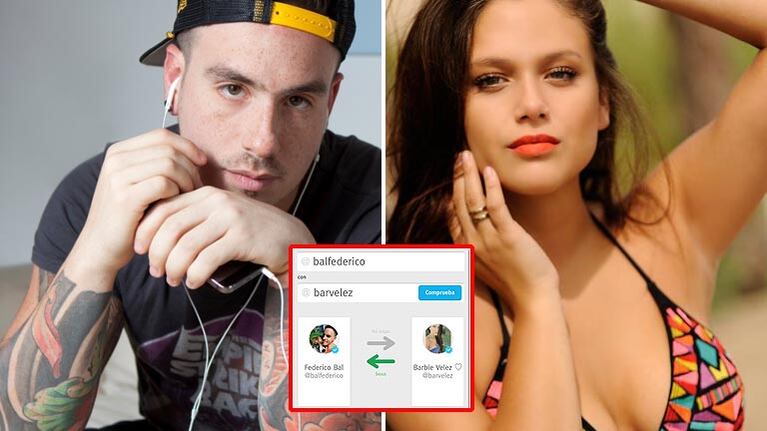 Federico Bal dejó de seguir a Barbie Vélez en las redes. Foto: Web.