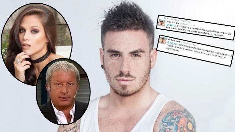 Federico Bal, enojado con el abogado de Barbie Vélez (Foto: web y redes sociales)