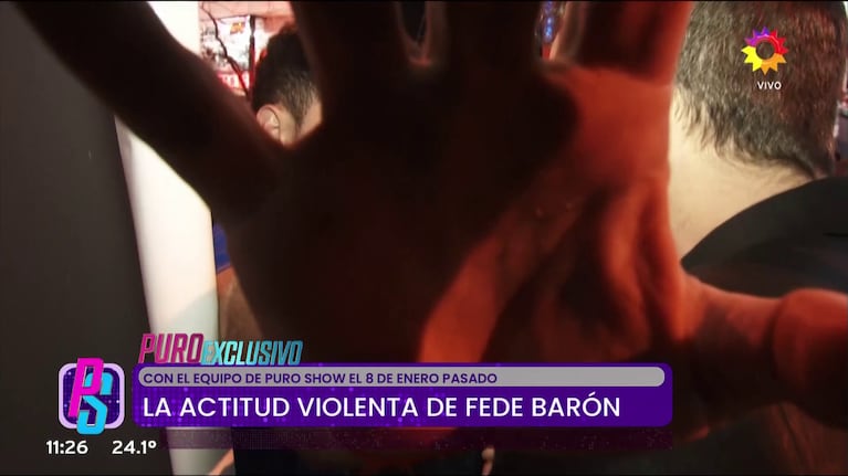 Federico Barón y la tensa nota a Puro Show (Foto: captura de eltrece).