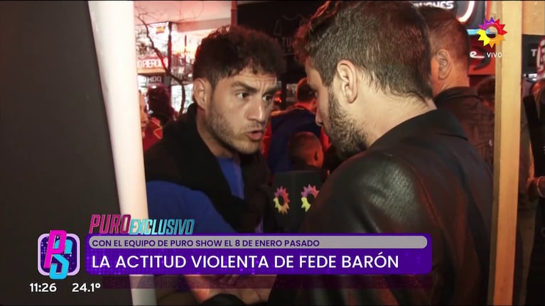 Federico Barón y la tensa nota a Puro Show (Foto: captura de eltrece).
